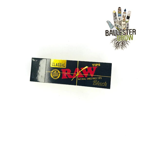 RAW TIPS CARTON BLACK